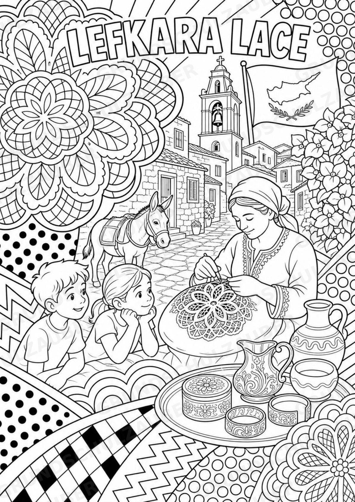 Zypern POP Art Ausmalbilder 15 Malvorlagen – Materialseite 11