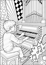 Die Orgel POP Art Ausmalbilder 15 Malvorlagen – Materialseite 4