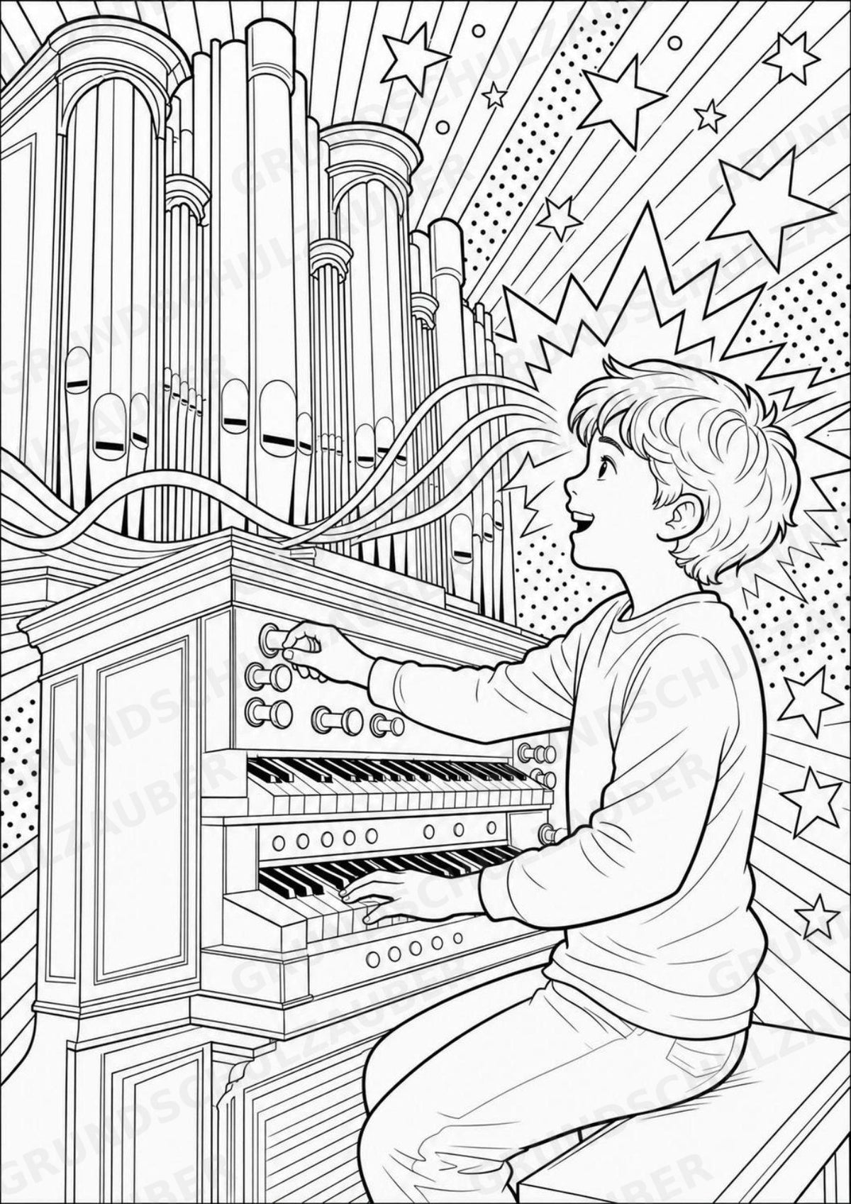 Die Orgel POP Art Ausmalbilder 15 Malvorlagen – Materialseite 6