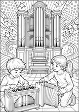 Die Orgel POP Art Ausmalbilder 15 Malvorlagen – Materialseite 10