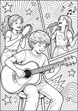Gitarre POP Art Ausmalbilder 15 Malvorlagen – Materialseite 11