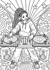 Hip Hop POP Art Ausmalbilder 15 Malvorlagen – Materialseite 2