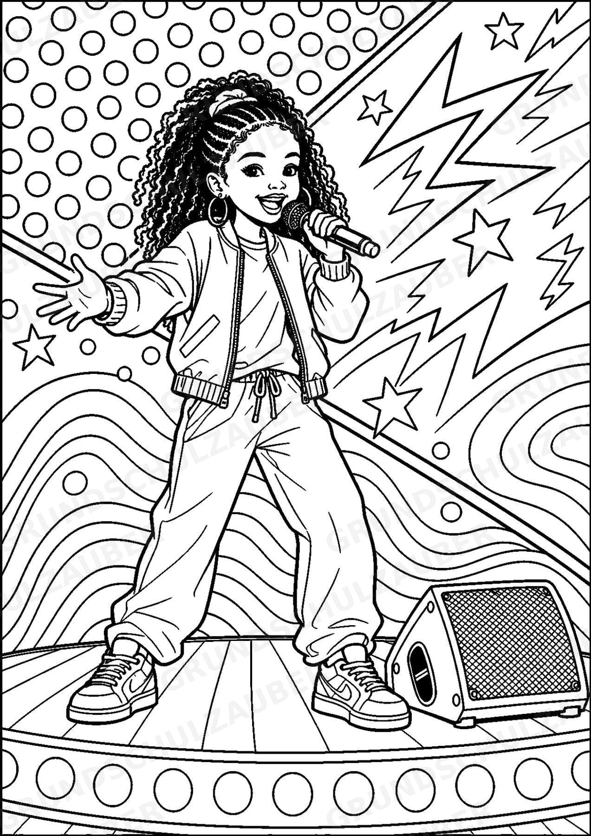 Hip Hop POP Art Ausmalbilder 15 Malvorlagen – Materialseite 3