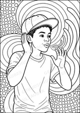 Hip Hop POP Art Ausmalbilder 15 Malvorlagen – Materialseite 4