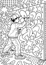 Hip Hop POP Art Ausmalbilder 15 Malvorlagen – Materialseite 8
