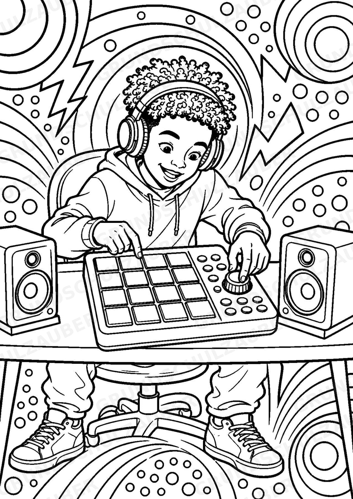 Hip Hop POP Art Ausmalbilder 15 Malvorlagen – Materialseite 9