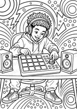Hip Hop POP Art Ausmalbilder 15 Malvorlagen – Materialseite 9