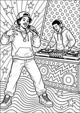 Hip Hop POP Art Ausmalbilder 15 Malvorlagen – Materialseite 10