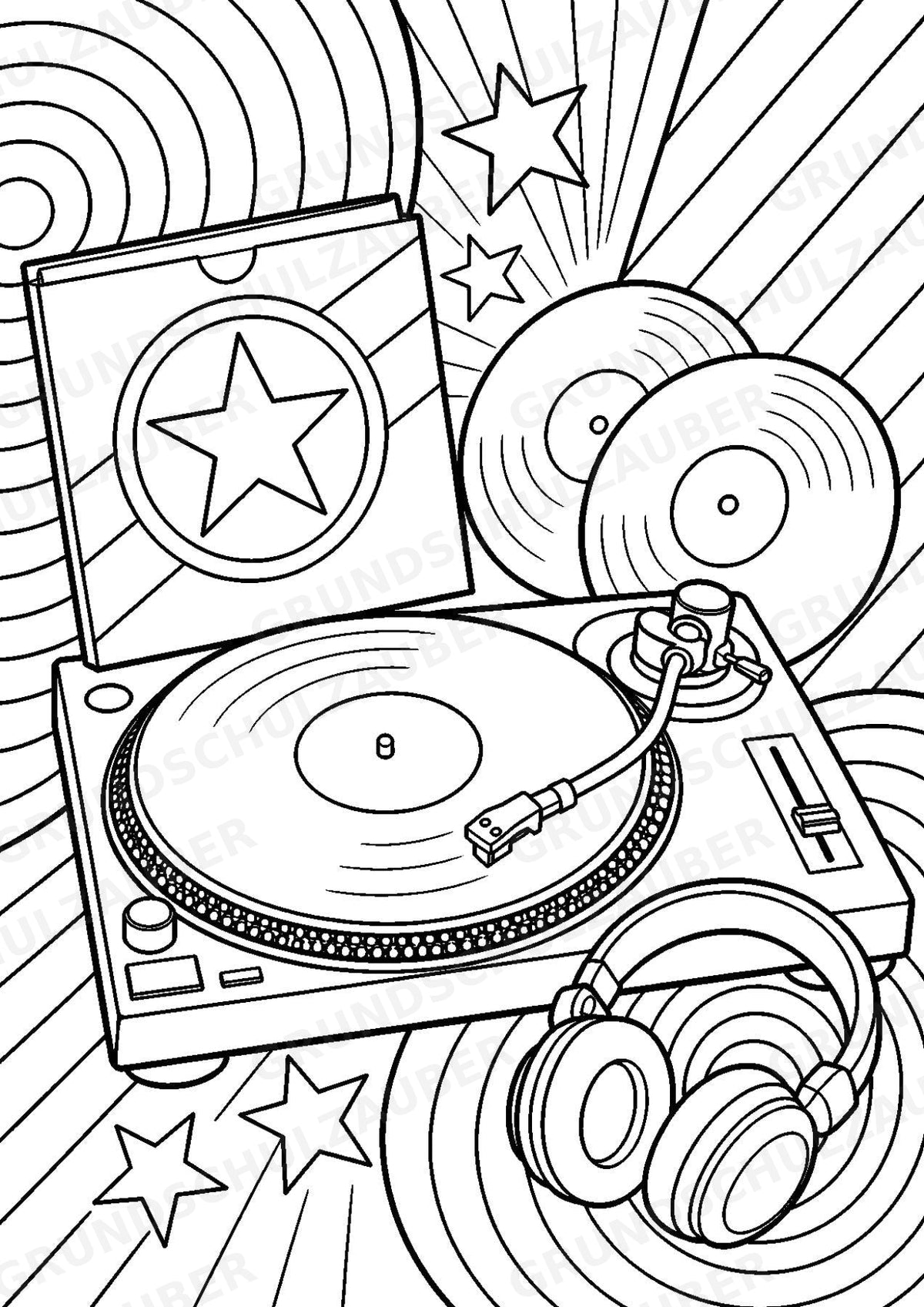 Hip Hop POP Art Ausmalbilder 15 Malvorlagen – Materialseite 11