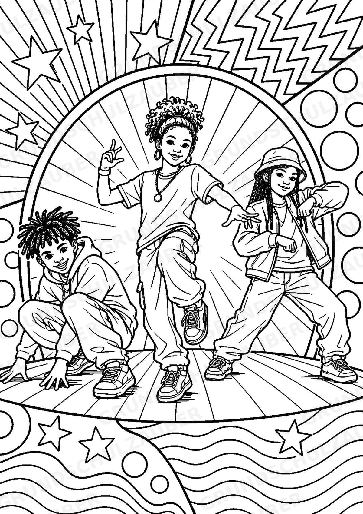 Hip Hop POP Art Ausmalbilder 15 Malvorlagen – Materialseite 12