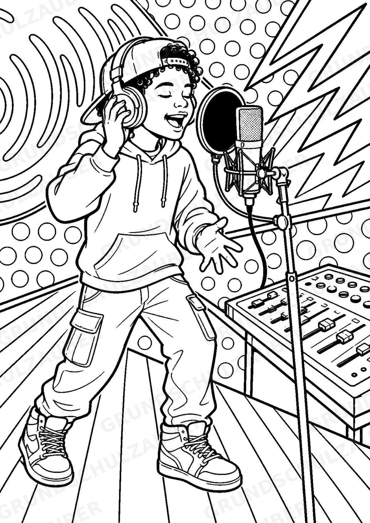 Hip Hop POP Art Ausmalbilder 15 Malvorlagen – Materialseite 13