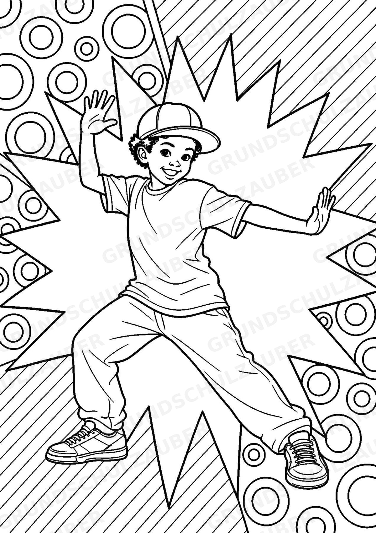 Hip Hop POP Art Ausmalbilder 15 Malvorlagen – Materialseite 14