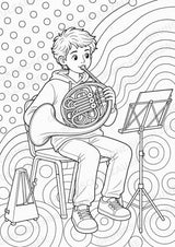 Horn POP Art Ausmalbilder 15 Malvorlagen – Materialseite 4