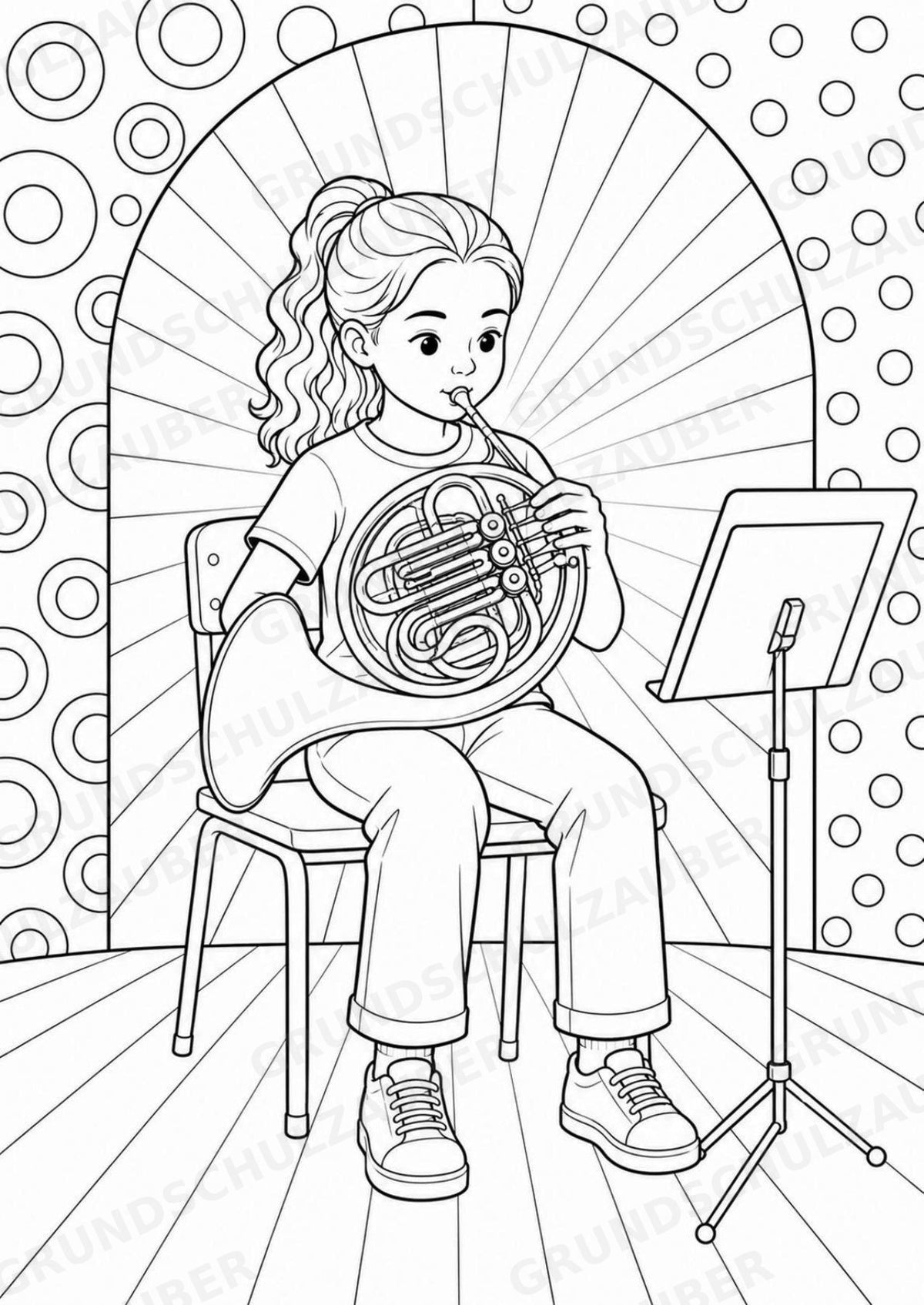 Horn POP Art Ausmalbilder 15 Malvorlagen – Materialseite 14