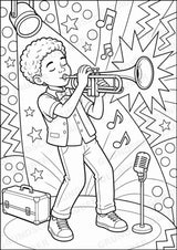 Jazz POP Art Ausmalbilder 15 Malvorlagen – Materialseite 3
