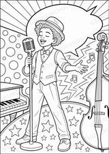 Jazz POP Art Ausmalbilder 15 Malvorlagen – Materialseite 8