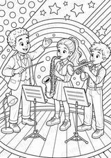 Jazz POP Art Ausmalbilder 15 Malvorlagen – Materialseite 14