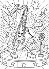 Jazz POP Art Ausmalbilder 15 Malvorlagen – Materialseite 15