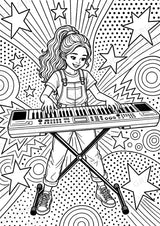 Keyboard POP Art Ausmalbilder 15 Malvorlagen – Materialseite 2