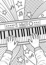 Keyboard POP Art Ausmalbilder 15 Malvorlagen – Materialseite 4