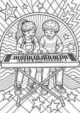 Keyboard POP Art Ausmalbilder 15 Malvorlagen – Materialseite 5