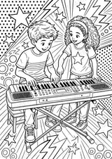 Keyboard POP Art Ausmalbilder 15 Malvorlagen – Materialseite 6