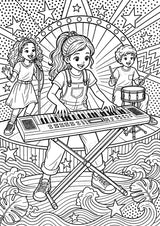 Keyboard POP Art Ausmalbilder 15 Malvorlagen – Materialseite 7