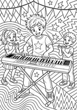 Keyboard POP Art Ausmalbilder 15 Malvorlagen – Materialseite 16