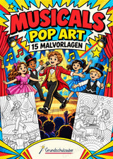 Musicals POP Art Ausmalbilder 15 Malvorlagen – Cover