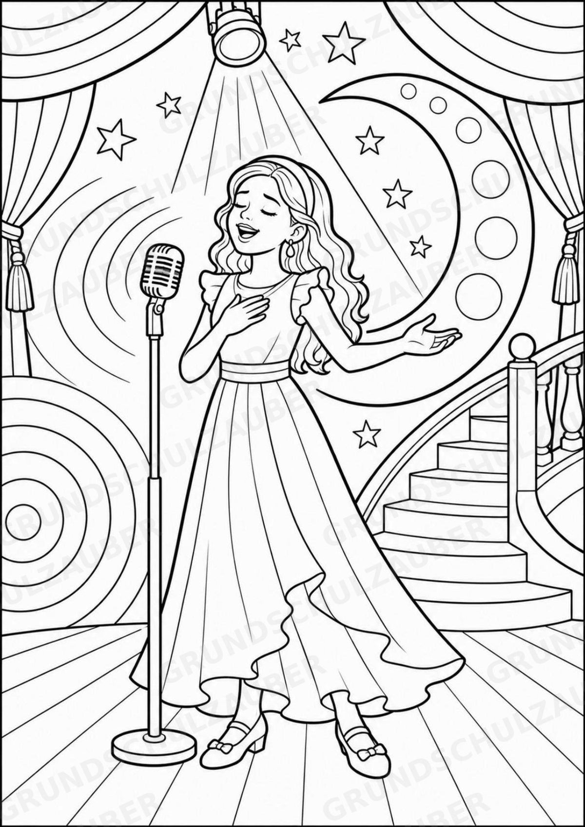Musicals POP Art Ausmalbilder 15 Malvorlagen – Materialseite 8