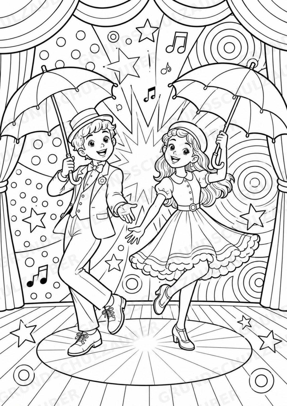 Musicals POP Art Ausmalbilder 15 Malvorlagen – Materialseite 10