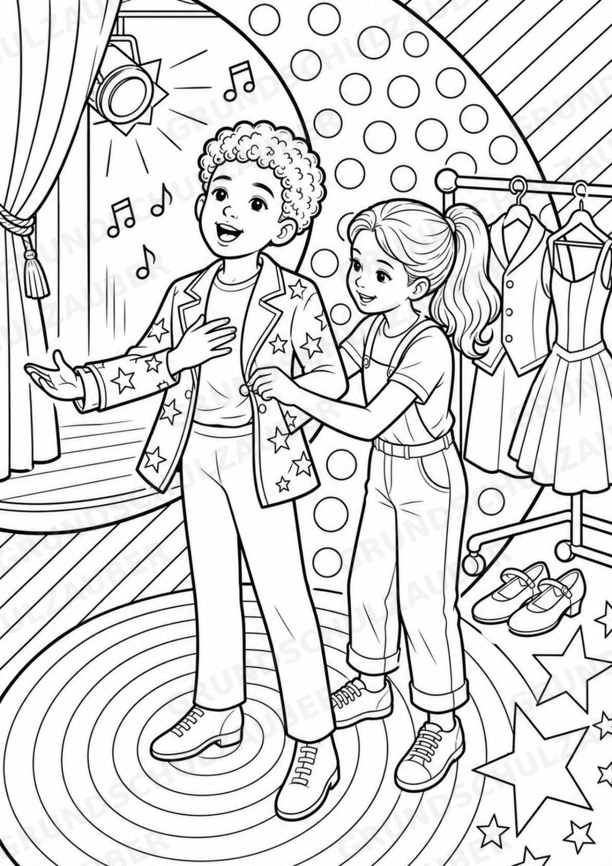 Musicals POP Art Ausmalbilder 15 Malvorlagen – Materialseite 12