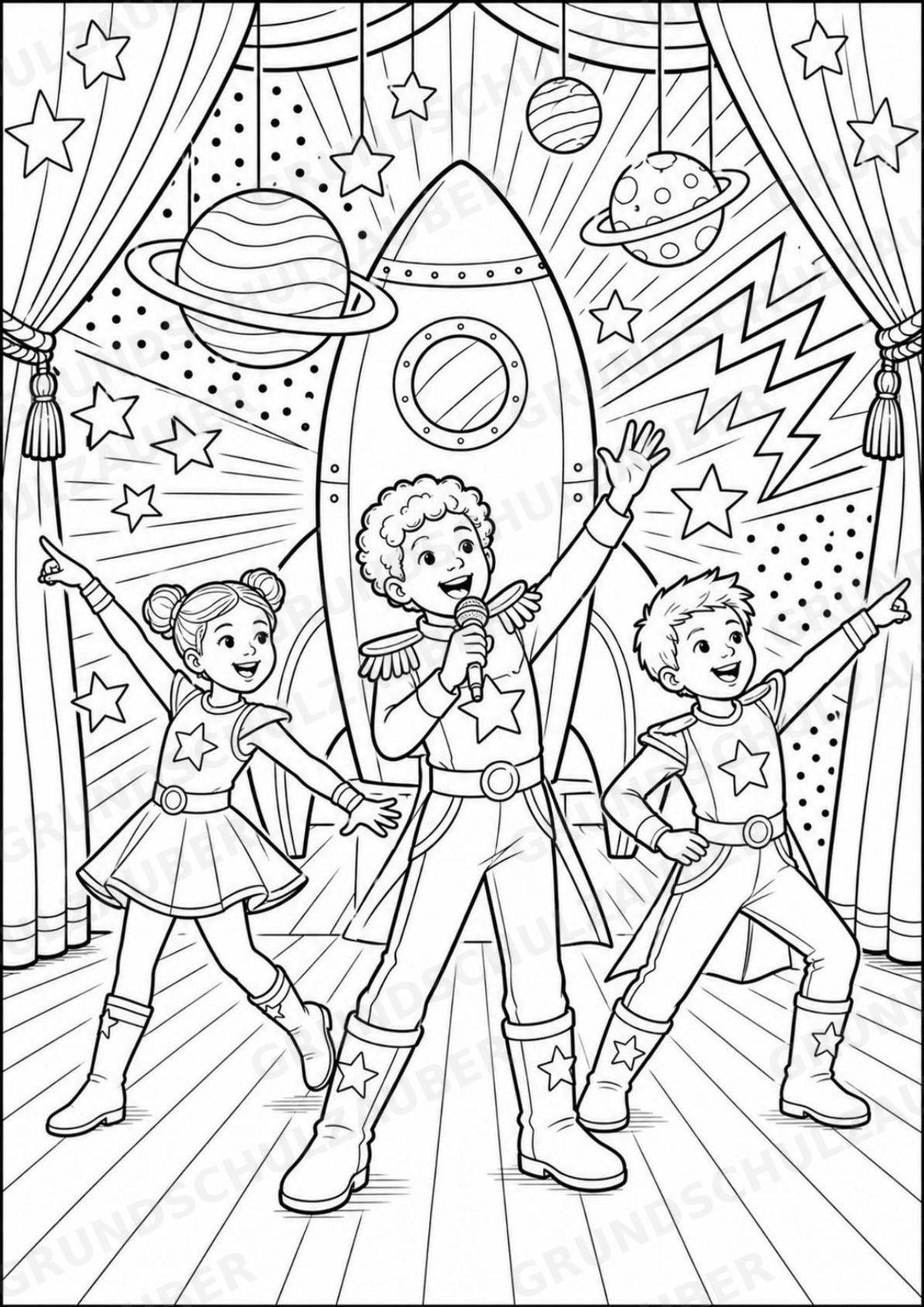 Musicals POP Art Ausmalbilder 15 Malvorlagen – Materialseite 13