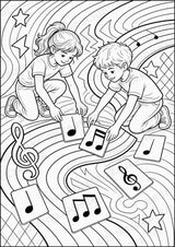 Musiknoten POP Art Ausmalbilder 15 Malvorlagen – Materialseite 4