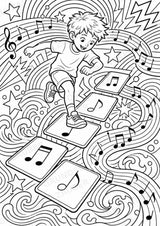 Musiknoten POP Art Ausmalbilder 15 Malvorlagen – Materialseite 10