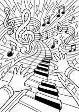 Musiknoten POP Art Ausmalbilder 15 Malvorlagen – Materialseite 14
