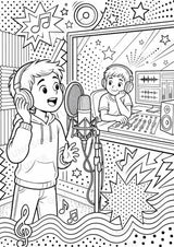 Musikproduktion POP Art Ausmalbilder 15 Malvorlagen – Materialseite 3