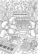 Musikproduktion POP Art Ausmalbilder 15 Malvorlagen – Materialseite 13