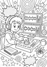 Musikproduktion POP Art Ausmalbilder 15 Malvorlagen – Materialseite 14