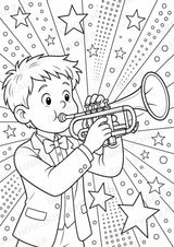 Orchesterinstrumente POP Art Ausmalbilder 15 Malvorlagen – Materialseite 10