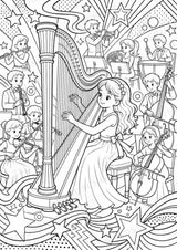Orchesterinstrumente POP Art Ausmalbilder 15 Malvorlagen – Materialseite 13