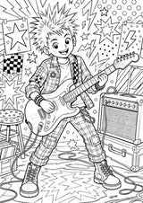 Punk POP Art Ausmalbilder 15 Malvorlagen – Materialseite 3