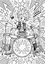 Punk POP Art Ausmalbilder 15 Malvorlagen – Materialseite 4