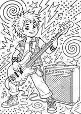 Punk POP Art Ausmalbilder 15 Malvorlagen – Materialseite 5