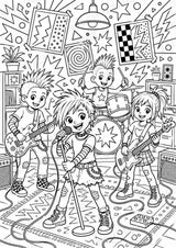 Punk POP Art Ausmalbilder 15 Malvorlagen – Materialseite 6
