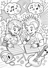 Punk POP Art Ausmalbilder 15 Malvorlagen – Materialseite 9