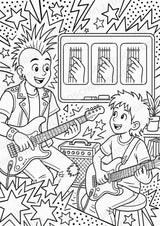 Punk POP Art Ausmalbilder 15 Malvorlagen – Materialseite 10