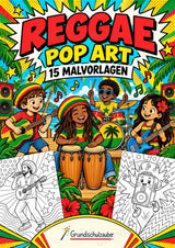 Reggae POP Art Ausmalbilder 15 Malvorlagen – Cover