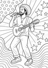Reggae POP Art Ausmalbilder 15 Malvorlagen – Materialseite 2