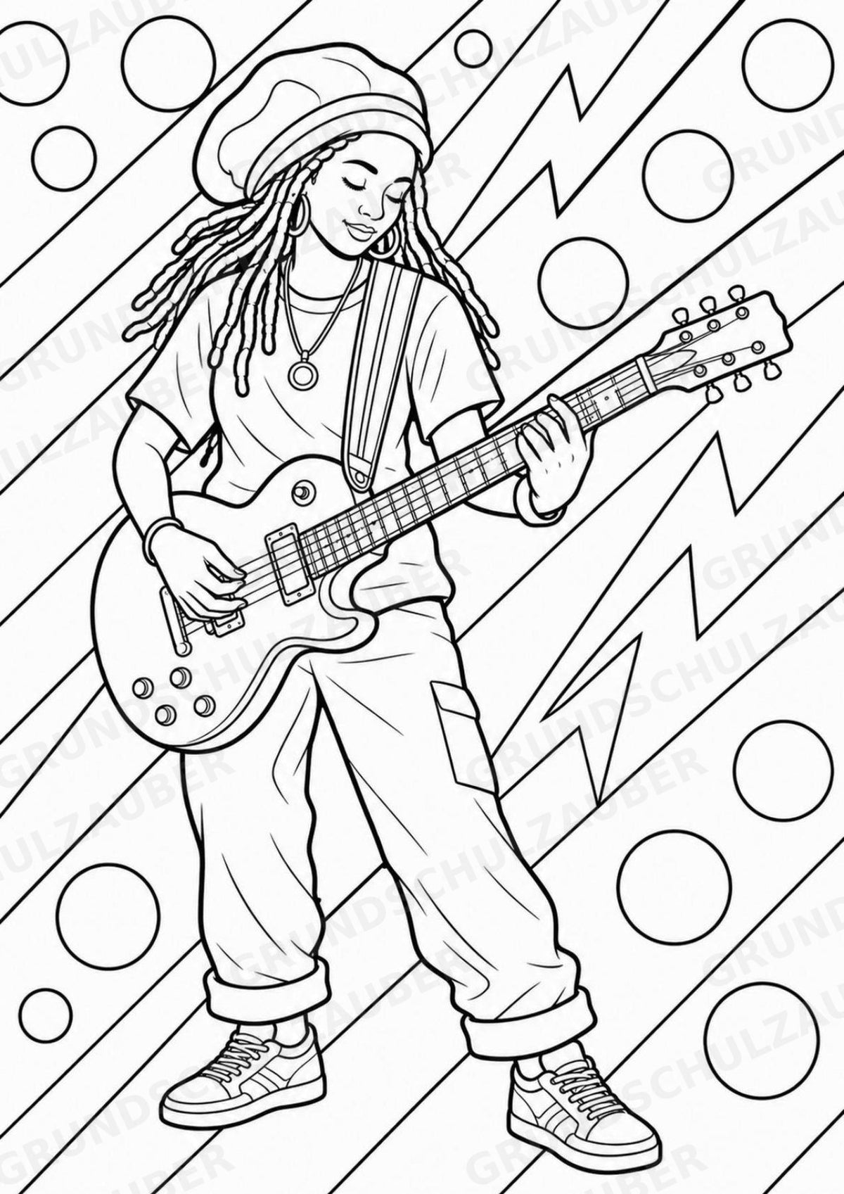Reggae POP Art Ausmalbilder 15 Malvorlagen – Materialseite 3